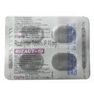 リザクト 10, 安息香酸リザトリプタン 10mg, 製造元：Cipla, シート情報