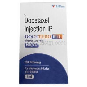 Docetero RTU Injection, Docetaxel 20mg, Injection, Hetero Drugs Ltd, Box front view