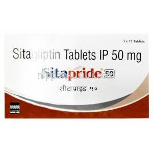 シタプリド 50, シタグリプチン 50mg,製造元： Micro Labs Ltd,箱表面