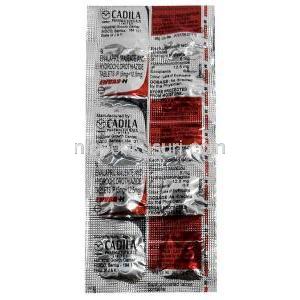 エンバス H,エナラプリル 5mg/ ヒドロクロロチアジド 12.5mg, 製造元：Cadila Pharmaceuticals, シート情報, 製造元