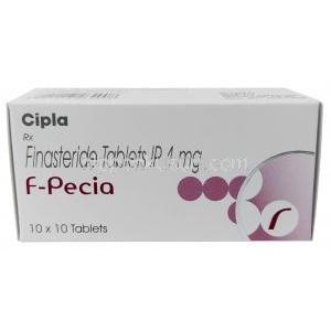 エフぺシア,フィナステリド 1mg, 製造元：Cipla, 箱上面