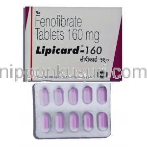 フェノフィブラート Lipicard 160MG錠 (Cipla)