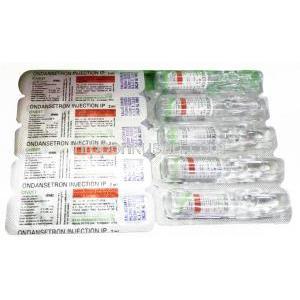 オンデット注射, オンダンセトロン 4mg (1mLあたり2mg), 注射 2mL, 製造元：Intas Pharma,10本