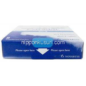 エストラドット 経皮吸収パッチ, エストラジオール,37.5mcg／日,製造元： Novartis, 箱底面