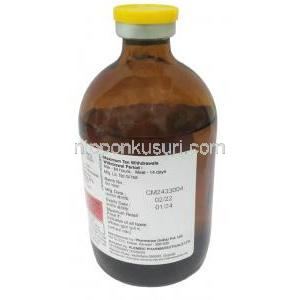 エンロックス 注射, エンロフロキサシン 10%, 100ml, 製造元：Alembic, ボトル情報, 製造日, 消費期限