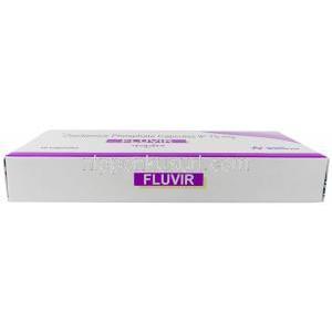 フルビル, リン酸オセルタミビル 75 mg, カプセル, 製造元：Hetero Drugs, 箱底面