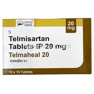 テルマヒール 20, テルミサルタン 20mg, 製造元:Healing Pharma India,箱表面