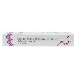 マイトレット,トレチノイン 微粒子, 0.1%,ジェル 15g, 製造元：Grace Derma Healthcare, 箱表面