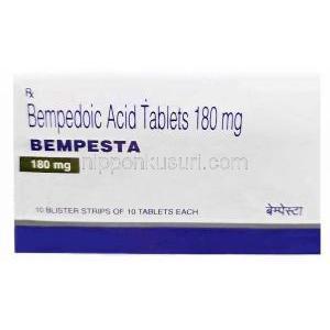 ベンペスタ, ベンペド酸 180mg, 製造元：Torrent Pharmaceuticals Ltd,箱表面