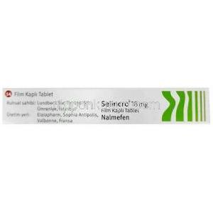 セリンクロ ナルメフェン18mg, 14錠, 製造元： Lundbeck, 箱情報, 製造元