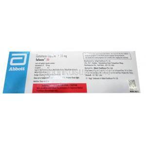 テュファキュン, イソトレチノイン 20mg, 製造元： Abbott, 箱情報