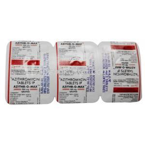 アジスロマックス, アジスロマイシン 500mg, 製造元：HAB Pharma, シート情報