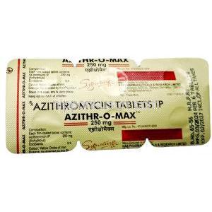 アジスロマックス, アジスロマイシン 250mg, 製造元：HAB Pharma,シート情報