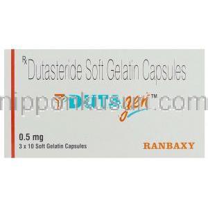 デュタステリド （デュタジェン / アボルブカプセル ジェネリック） 0.5mg カプセル (Ranbaxy) 箱