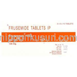 ラシックスジェネリック, フルセネックス Frusenex 100mg 錠 (Geno Pharma) 情報