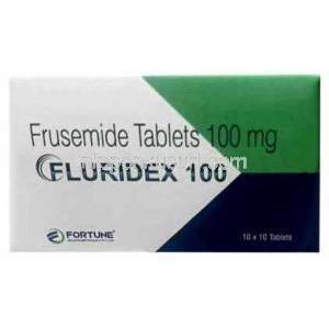 フルデックス 100, フロセミド 100mg, 製造元：Fortune Healthcare, 箱表面