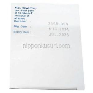 デプラット, クロピドグレル 75 mg, 15 錠,製造元：Torrent Pharma, 箱情報, 製造日, 消費期限
