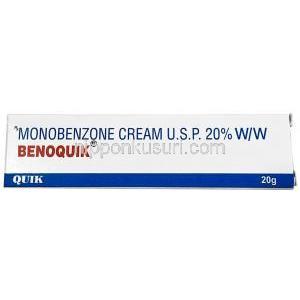 ベノクイック, モノベンゾン 20% w/w, クリーム 20g, 製造元：Quik,箱表面