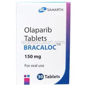 ブラカロック, オラパリブ 150 mg, 30 錠, 製造元：Samarth International, 箱表面