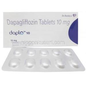 ダプロ, ダパグリフロジン 10mg, 製造元：Dr Reddy's Laboratories Ltd, 箱, シート