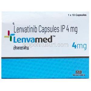レンバメド,レンバチニブ 4mg, カプセル, 箱表面
