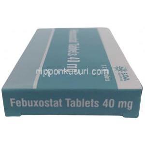フェブキソスタット (Sava社製), フェブキソスタット 40 mg, 製造元：Sava Healthcare,箱側面-2