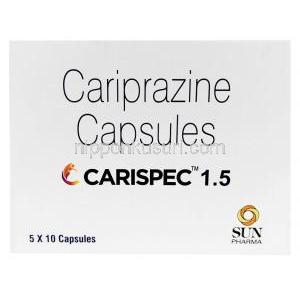 カリスペック, カリプラジン 1.5 mg, 製造元：Sun Pharmaceutical Industries Ltd,箱表面