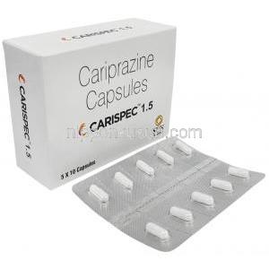 カリスペック, カリプラジン 1.5 mg, 製造元：Sun Pharmaceutical Industries Ltd,箱, シート