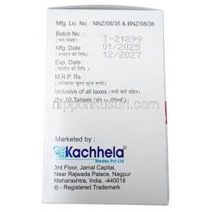 ワーメンテル 150, フェンベンダゾール 150mg, 製造元：Kachhela Medex, 箱情報