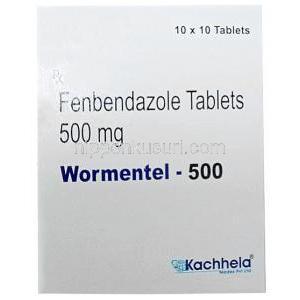ワーメンテル 500, フェンベンダゾール 500mg, 製造元：Kachhela Medex, 箱表面