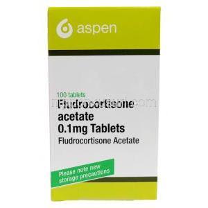 フルドロコルチゾン 0.1mg,製造元：Aspen, 箱表面