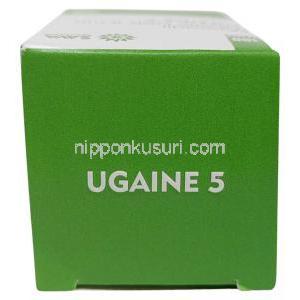 ウゲイン 5, ミノキシジル 5mg, 製造元：Sava Healthcare, ボトル形式,  箱上面