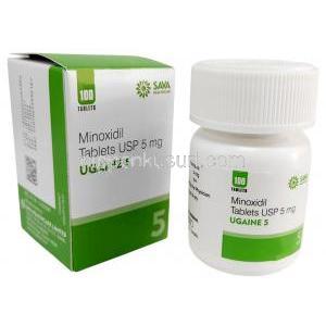 ウゲイン 5, ミノキシジル 5mg, 製造元：Sava Healthcare, ボトル形式,  箱, ボトル