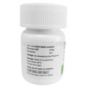 ウゲイン 5, ミノキシジル 5mg, 製造元：Sava Healthcare, ボトル形式, ボトル情報