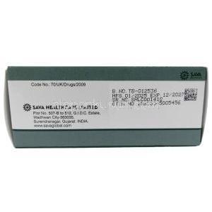 グルック イーゼット 10, ダパグリフロジン 10 mg, 製造元：SAVA Healthcare Limited, 箱情報, 製造日, 消費期限