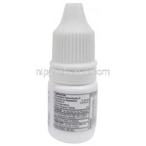 オロパット 点眼薬(保存料なし), オロパタジン 0.1% wv, 点眼薬 5mL, 製造元：Ajanta Pharma, ボトル情報, 成分
