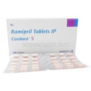 カルデース, ラミプリル5mg, 製造元：Sanofi, 箱, シート