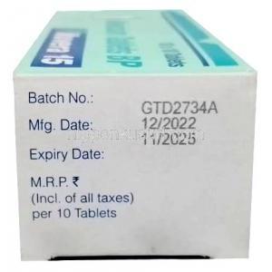 ムベラ,メロキシカム 15 mg, 製造元：Sun Pharmaceutical Industries Ltd, 箱情報, 製造日, 消費期限