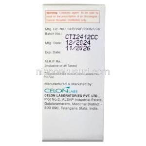 シタロン 1000, シタラビン 1000 mg(10mLあたり), 注射 10mL, 製造元：Celon, 箱情報, 製造日, 消費期限