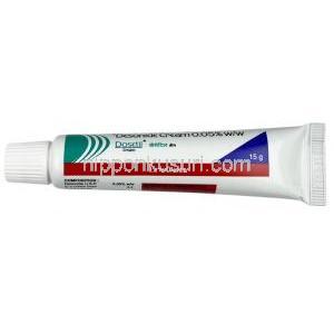 ドセチル クリーム, デソニド 0.05% w/w, クリーム 10 g,製造元： Eris Oaknet,チューブ