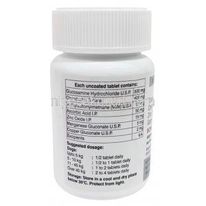 ボンハンス イージーチュー, 30 チュアブル錠, 製造元：SAVA Healthcare Limited, ボトル情報, 成分