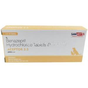 アクセプター 2.5, ベナゼプリル 2.5 mg, 製造元：SAVA Healthcare,箱表面