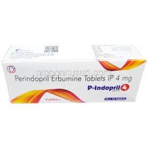 ピーインドプリル, ペリンドプリル 4 mg, 製造元：Knoll Healthcare Pvt Ltd, 箱表面