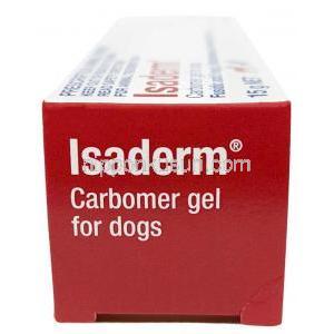 イサダーム犬用ジェル, フシジン酸5mg / ベタメタゾン1mg ジェル 15 g, 製造元：Dermcare-Vet Pty Ltd, 箱側面