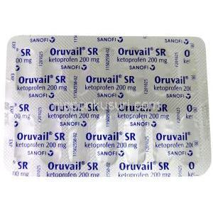 オルヴェール SR, ケトプロフェン 200 mg, 製造元：サノフィアバンティス, シート情報
