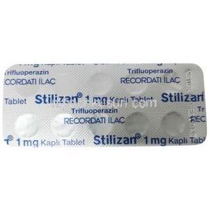 スティリザン,トリフロペラジン 1 mg, 糖衣錠,製造元：Recordati Ilac,シート情報