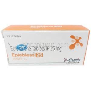 エプレブレス 25, エプレレノン 25 mg, 製造元：Mankind Pharma, 箱表面