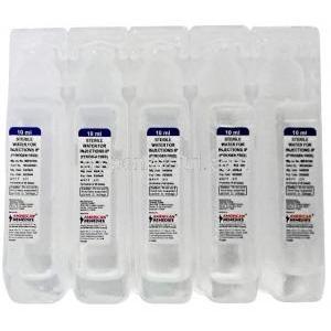 滅菌注射用水 (パイロジェンフリー) 10 mL X 5本, 製造元:American Remedies, バイアル X 5本