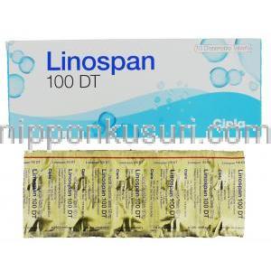 リネゾリド (ザイボックス ジェネリック),  リノスパンＤＴ LINOSPAN DT 100mg 分散型錠 (Cipla)