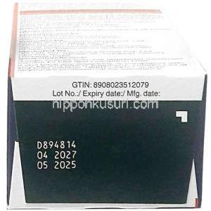 マンジャロ・クイックペン 5 mg, チルゼパチド0.6mLあたり 5 mg, 製造元：イーライリリー・アンド・カンパニー インド, 箱情報, 製造日, 消費期限